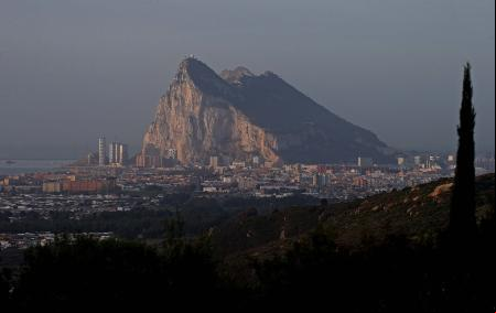 Detalle del Peñón de Gibraltar.