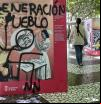 Detenido un menor por vandalizar con pintadas homófobas y símbolos nazis una exposición